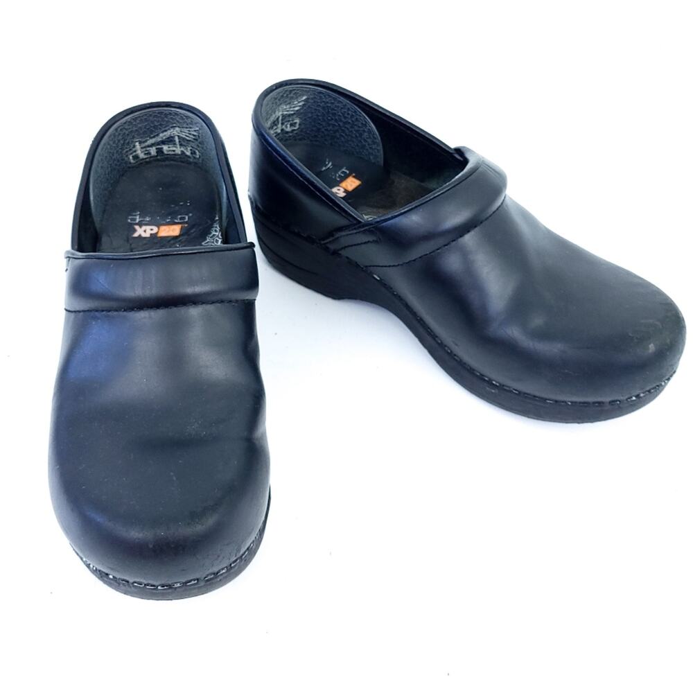 Dansko XP 2.0 Professional Clogs 37 (6.5-7) Black Leather Nursing Shoe Comfort